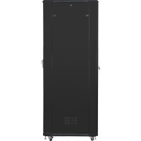 Szafa Instalacyjna Rack Stojąca 19" 47u 800x1000 Czarna Drzwi Szklane Złożona Lanberg