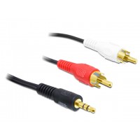 Kabel Jack Stereo M 3.5mm->RCA Chinch M X2 1.5m Delock