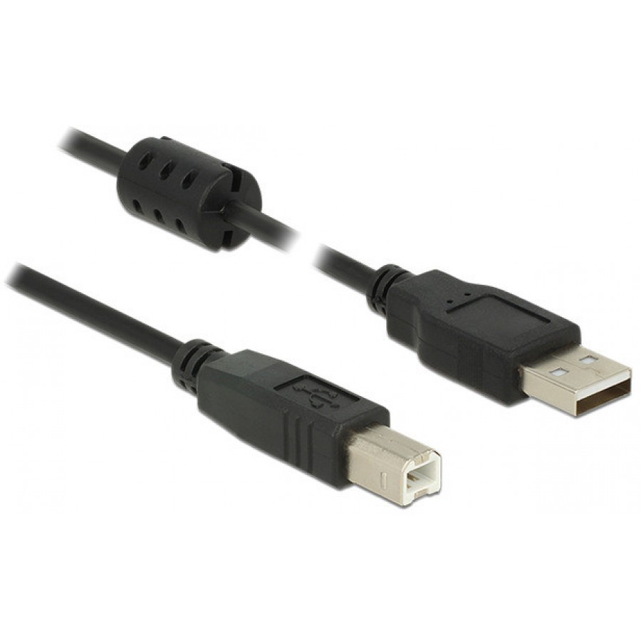 Kabel USB Am-Bm 2.0 3m Czarny Delock