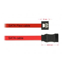 Kabel Sata Data III 6Gb/s 30cm Flexi Red Delock