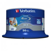 BD-R Verbatim 25GB X6 Printable Datalife Cake 50