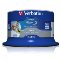 BD-R Verbatim 25GB X6 Printable Datalife Cake 50