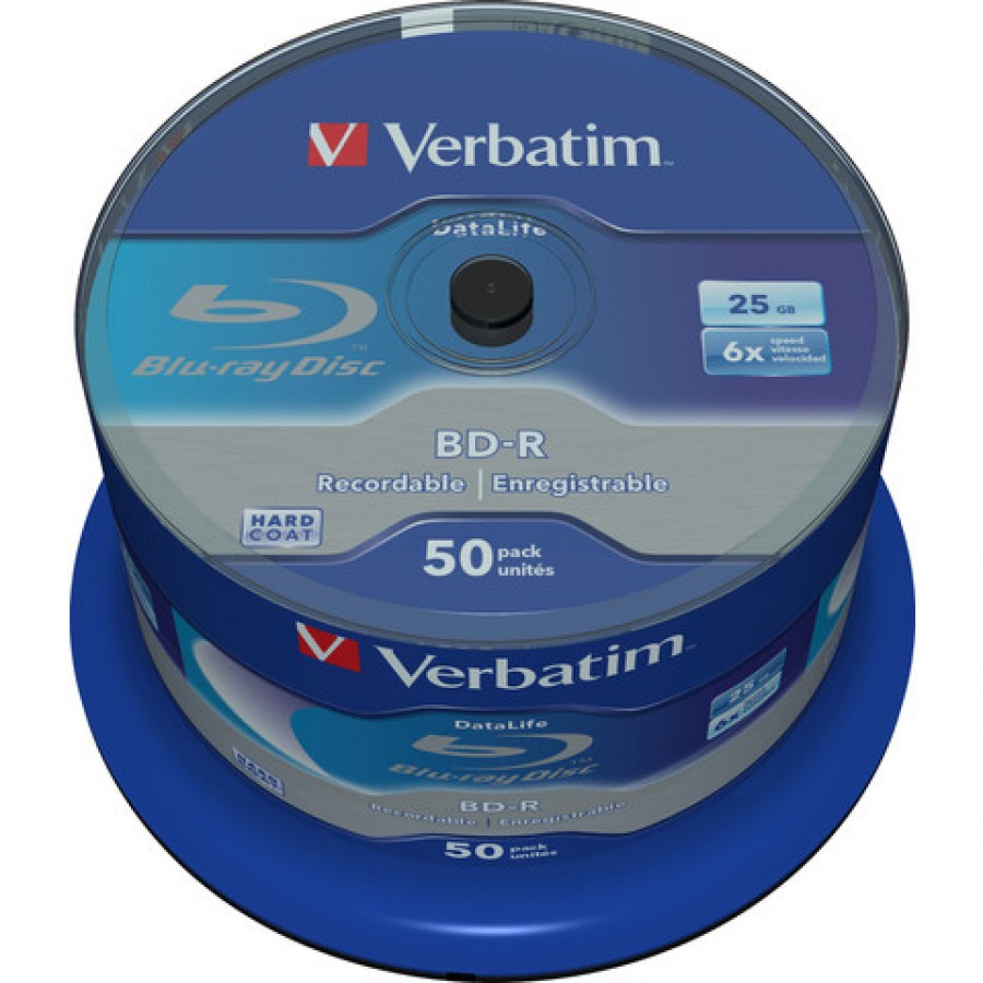 BD-R Verbatim 25GB X6 Datalife Cake 50