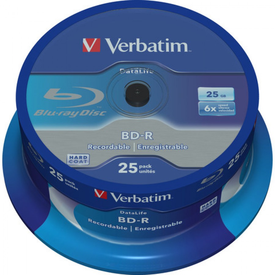 BD-R Verbatim 25GB X6 Datalife Cake 25