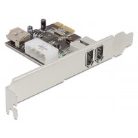 Karta PCI Express ->2X Firewire Zewnętrzny 1x Wewnętrzny 1394a 6 Pin Delock