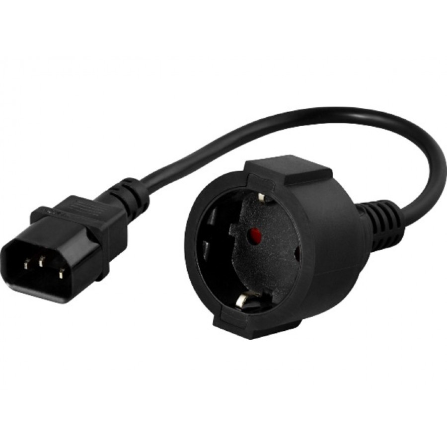 Powerwalker Kabel Zasilający IEC C14 -> Schuko 20cm Do UPS