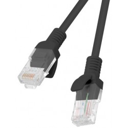 Patchcord Kat5e 0.25m Czarny Lanberg