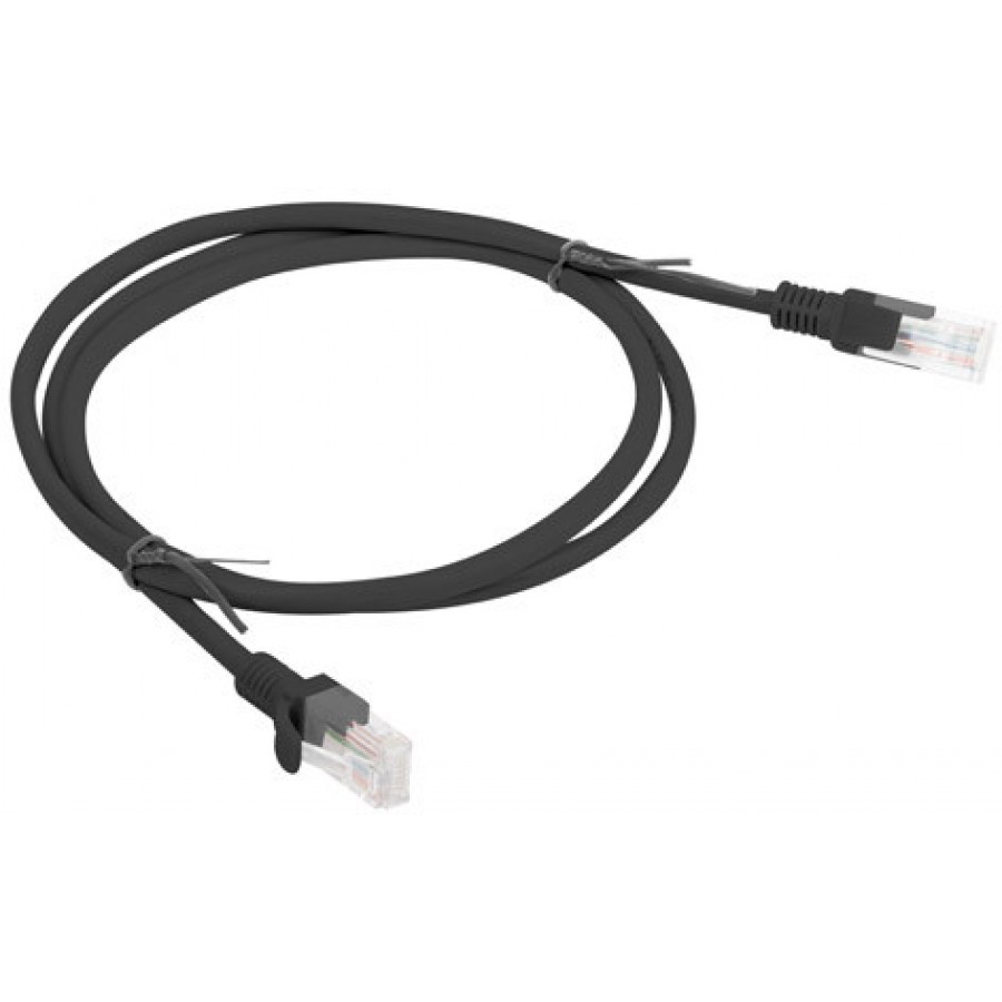 Patchcord Kat5e 1m Czarny Lanberg