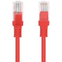 Patchcord Kat5e 0.25m Czerwony Lanberg