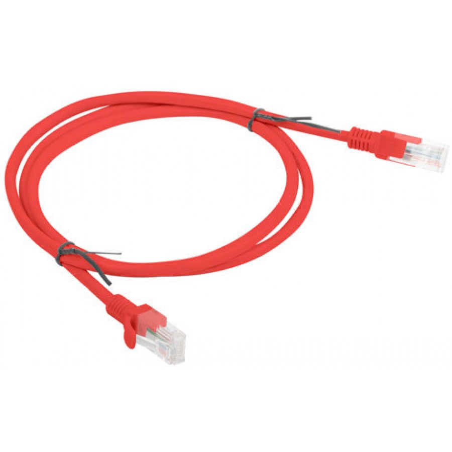 Patchcord Kat5e 1m Czerwony Lanberg