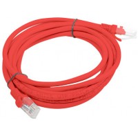 Patchcord Kat5e 3m Czerwony Lanberg