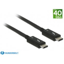 Kabel Thunderbolt 3 M/M Black 0.5m Delock