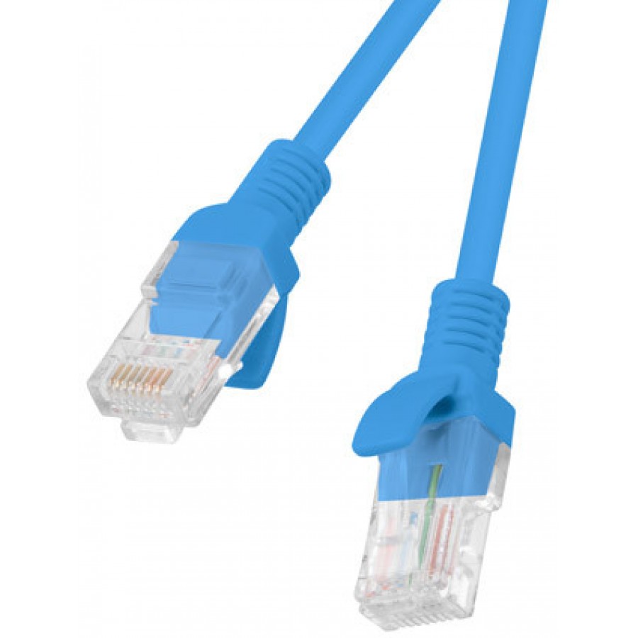 Patchcord Kat6 0.25m Niebieski Lanberg