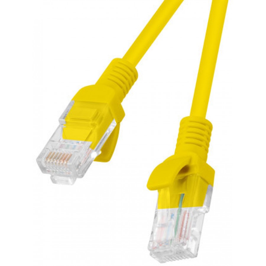 Patchcord Kat6 0.25m Żółty Lanberg