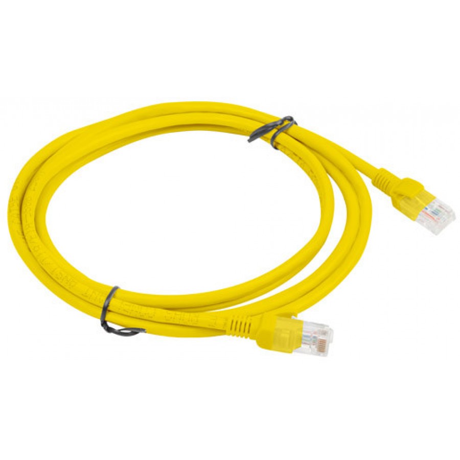 Patchcord Kat6 2m Żółty Lanberg