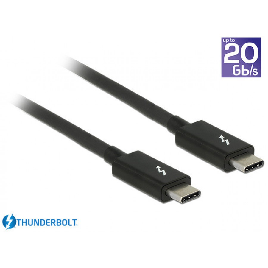 Kabel Thunderbolt 3 M/M Black 1m Delock