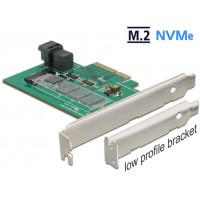 Karta PCI Express X4->M.2 Nvme + 1x Sff-8643 Nvme Low Profile Delock