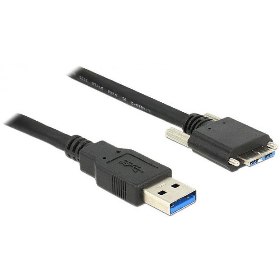 Kabel USB Micro Am-Bm 3.0 3m +ŚRUBY Montażowe Micro USB Delock