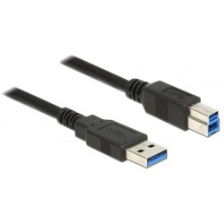 Kabel USB Am-Bm 3.0 1m Czarny Delock