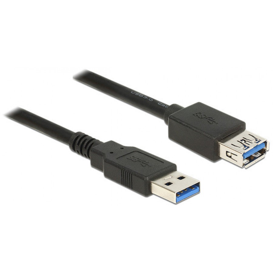 Przedłużacz USB Am-Af 3.0 0.5m Czarny Delock