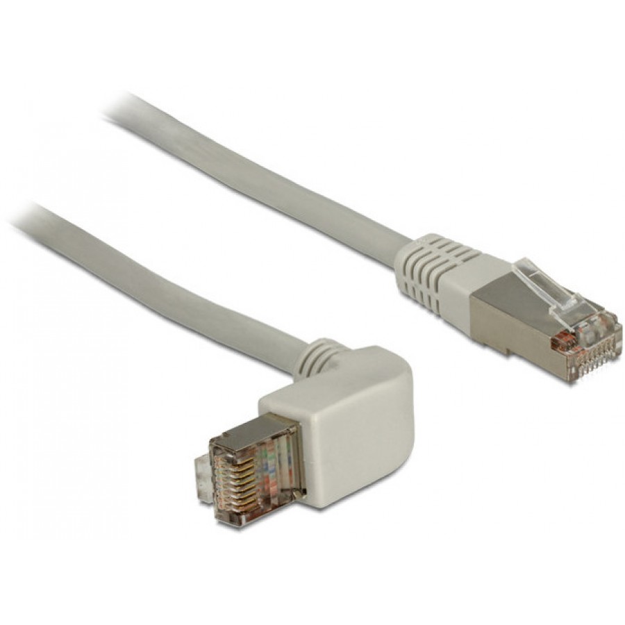 Patchcord Kat.6a Sstp 0.5m Kątowy Ls0h Miedź Delock