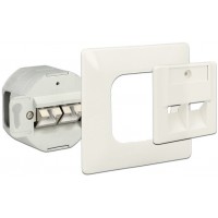 Gniazdko Podtynkowe Podwójne 2 X Lsa Block -> 2x RJ45 Cat.6 Delock