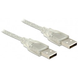 Kabel USB Am-Am 2.0 3m Przezroczysty Delock