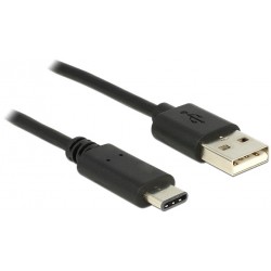 Kabel USB Type-C(M)->USB-Am 2.0 50cm Black Delock