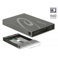 Obudowa SSD Zewnętrzna 2x M.2 Delock USB Type-C 3.1