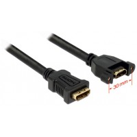 Kabel HDMI(F)->HDMI(F) Panel Montażowy 0,25m Delock