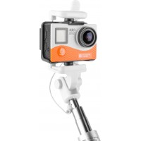 Selfie Stick Monopod Przewodowy Extreme Media SF-20W Biały