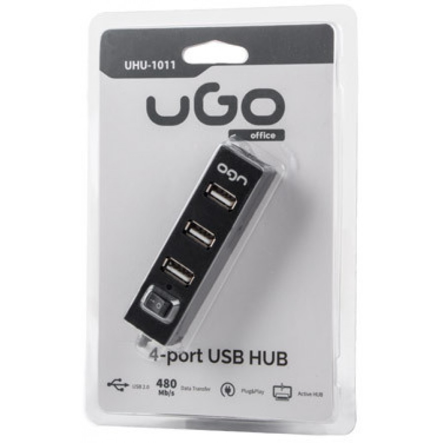 Hub USB Ugo 4-Port Aktywny Wł Wył