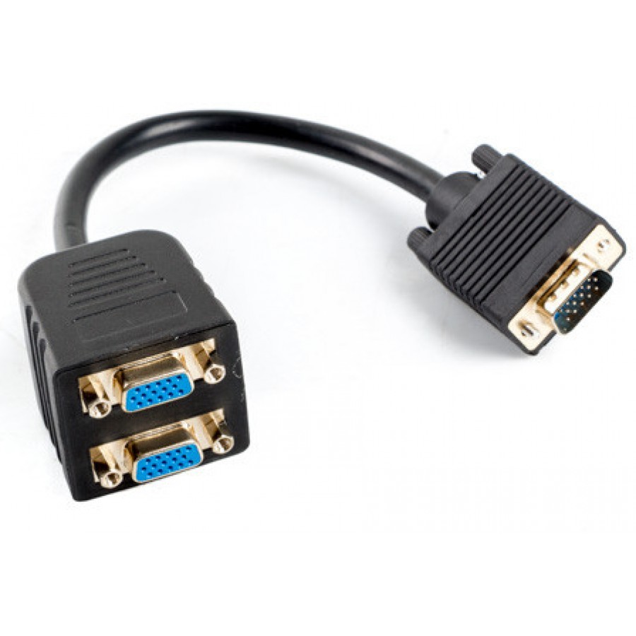 Adapter VGA->VGA X2 Lanberg 20cm