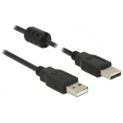 Kabel USB Am-Am 2.0 3m Czarny Delock