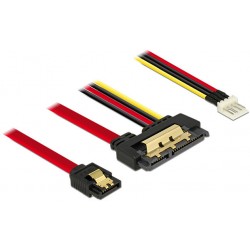 Kabel Sata III 22pin ->SATA 7pin + 4pin Floppy(M) 30cm (6 Gb/s) (5 V) Delock