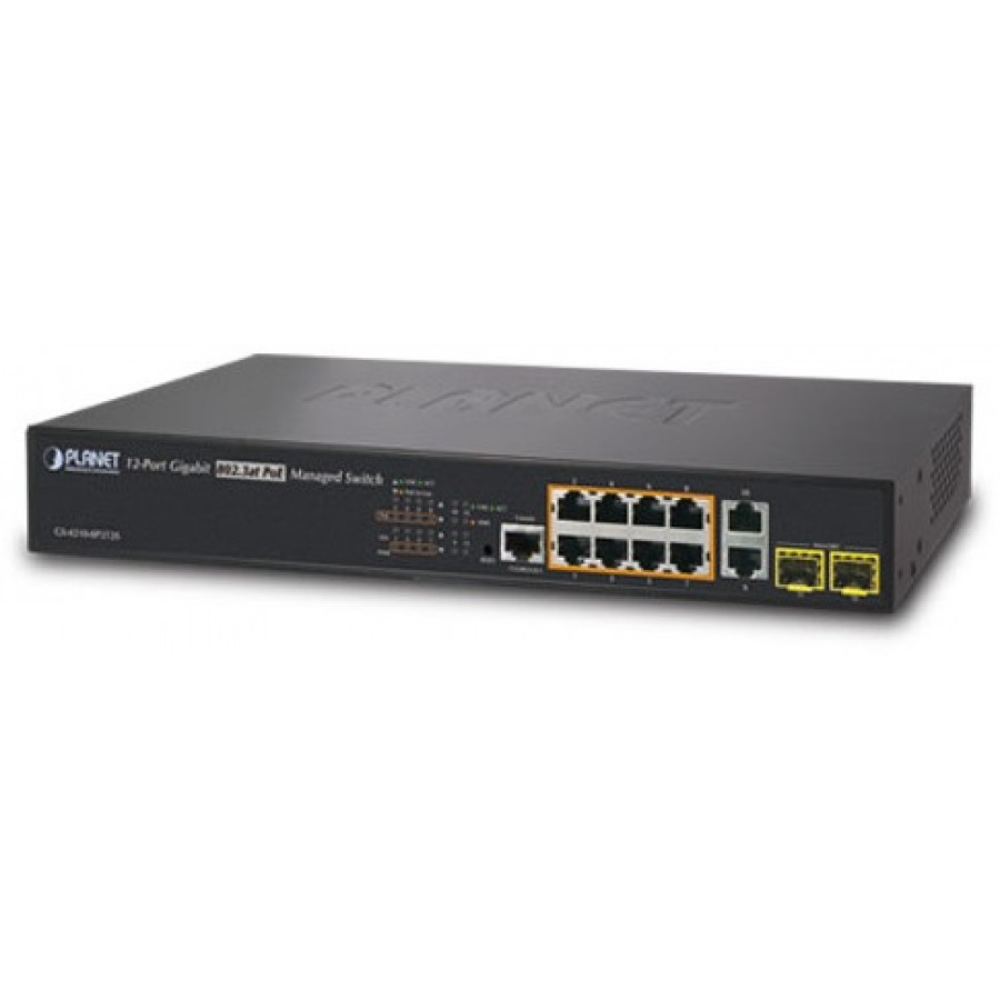 Switch Planet Gs-4210-8p2t2s 8-Port POE 1000Mb/s+2port 1000Mb/s+2port 1000x SFP Zarządzalne