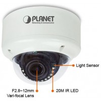 Kamera Ip Zewnętrzna Planet ICA-M5380p 3mpx POE Odporna Na Zniszczenia Ir Led