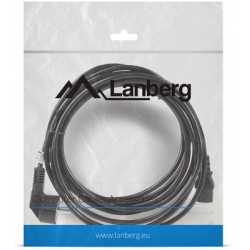 Kabel Zasilający CEE 7/7->IEC 320 C13 5m VDE Czarny Lanberg Ca-C13c-11cc-0050-Bk