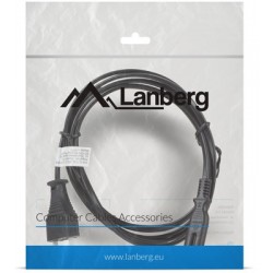 Kabel Zasilający Euro (RADIOWY) CEE 7/16->IEC 320 C7 1.8m Czarny Lanberg Ca-C7ca-10cc-0018-Bk