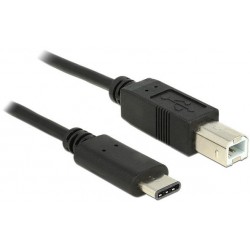 Kabel USB Type-C(M)->USB-B(M) 2.0 1m Black Delock