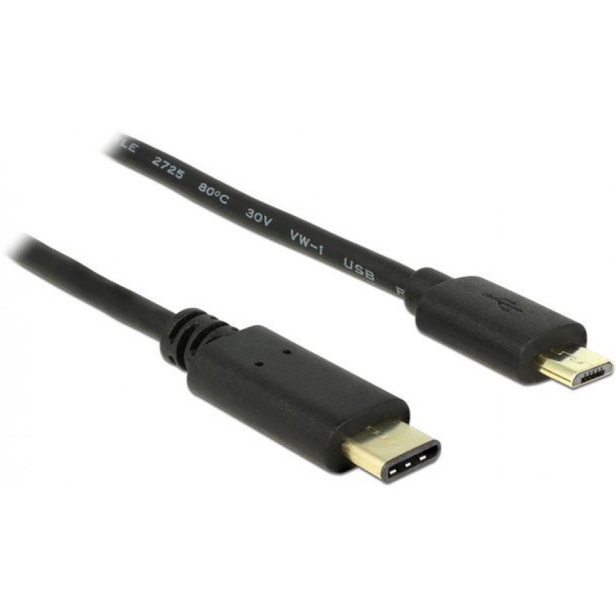 Kabel USB Type-C(M)-Micro Bm 2m 2.0 Black Delock