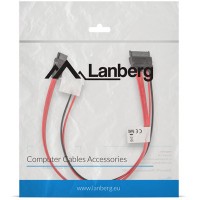 Kabel Sata Zasilający Data Slimline 35cm Lanberg Ca-Sasl-10cu-0035-R