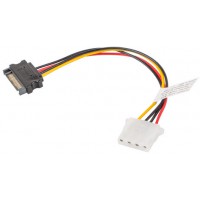 Kabel Sata Zasilający(M)->Molex(F) 15cm Lanberg Ca-Sahd-10cu-0015