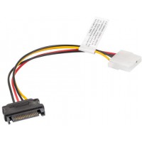 Kabel Sata Zasilający(M)->Molex(F) 15cm Lanberg Ca-Sahd-10cu-0015