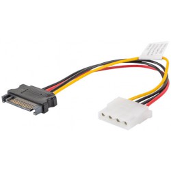 Kabel Sata Zasilający(M)->Molex(F) 15cm Lanberg Ca-Sahd-10cu-0015