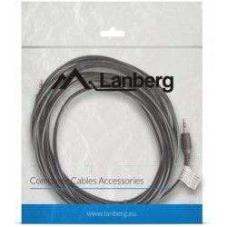 Kabel Stereo Minijack(M)->Minijack(M) 5m Lanberg Ca-Mjmj-10cc-0050-Bk