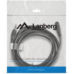 Kabel Stereo Minijack(M)->Minijack(F) 3m Lanberg Ca-Mjfj-10cc-0030-Bk