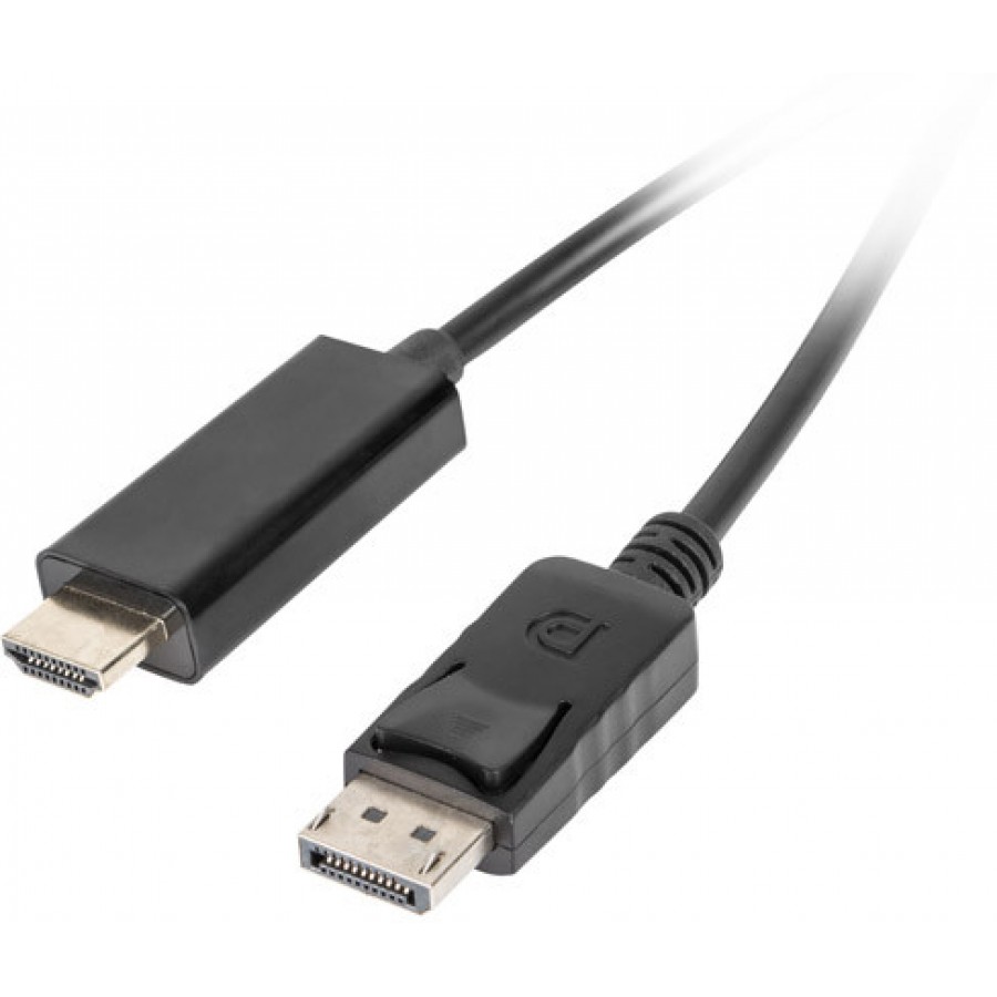 Kabel Displayport(M)->HDMI 1.8m Czarny Lanberg CA-DPHD-10CC-0018-Bk