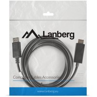 Kabel Displayport(M)->HDMI 3m Czarny Lanberg CA-DPHD-10CC-0030-BK