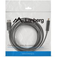 Kabel Displayport(M)->HDMI 5m Czarny Lanberg CA-DPHD-10CC-0050-BK